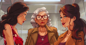 Den gamle damen står i heisen da en velduftende yngre dame kommer inn. Det hun sier? Jeg ler så tårene triller!