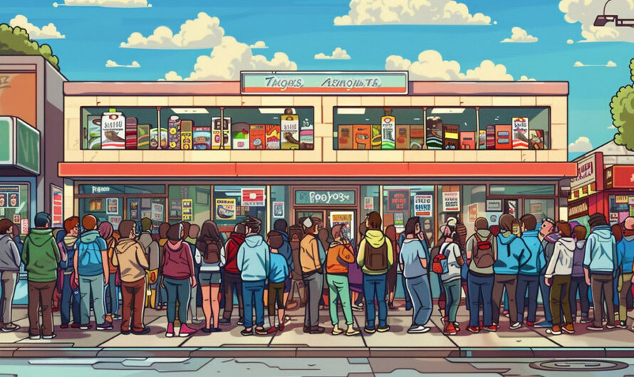 Den lille mannen prøvde å presse seg gjennom folkemengden for å komme fremst i køen. Grunnen? Jeg ler så tårene triller!