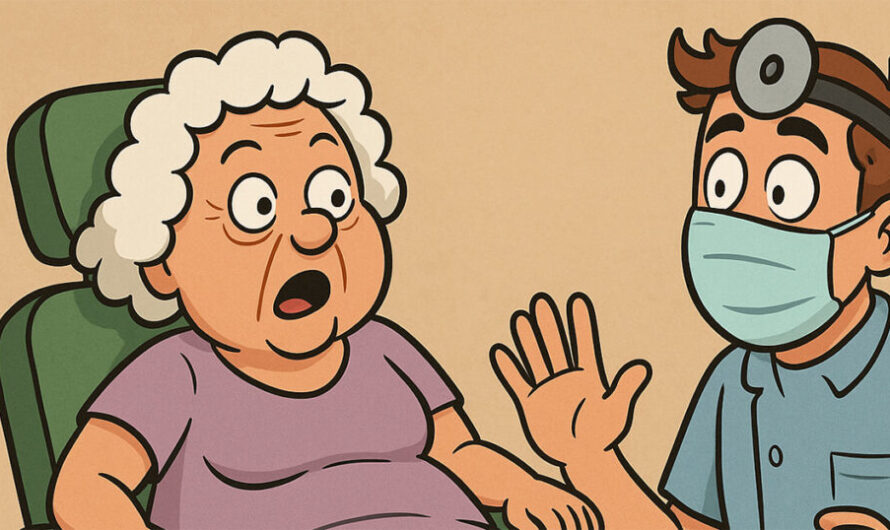 Den eldre damen kom inn på tannlegekontoret. Men det som skjedde? Jeg ler så jeg rister!