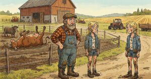 Blondinene fikk jobb på bondegården. Hvordan det gikk? Jeg ler så tårene triller!