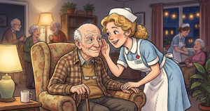 Den demente mannen ville ikke legge seg. Men sykepleieren visste råd!