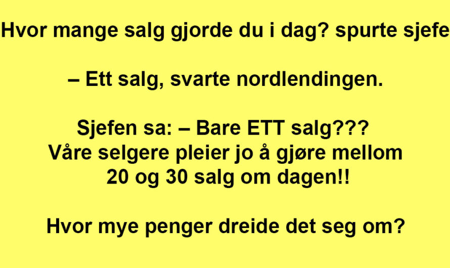 Nordlendingen fikk seg ny jobb i Oslo. Men når første arbeidsdag var ferdig, fikk sjefen SJOKK!