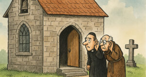 De to guttene hadde vært på epleslang. Men når det skulle deles opp? Jeg ler så jeg griner!